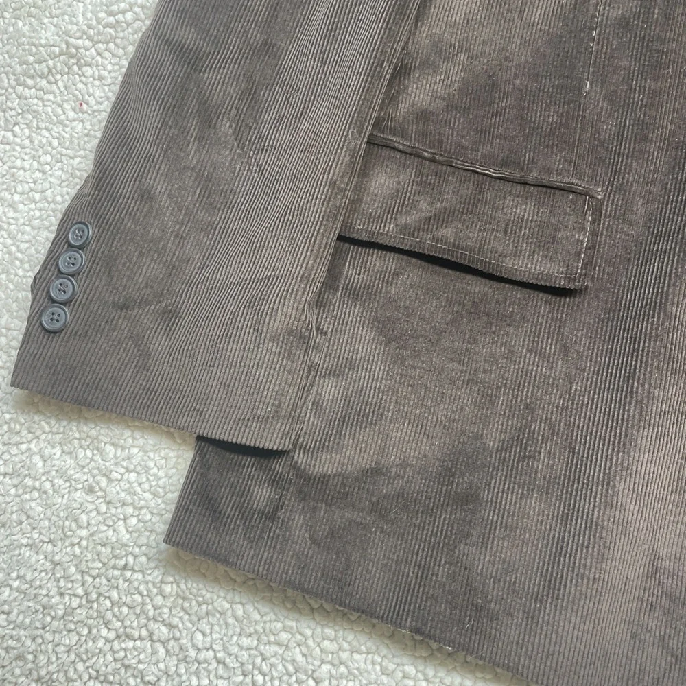 Stafford Sport Coat Mens 50R Brown Essentials Corduroy‎ Classic Fit Blazer